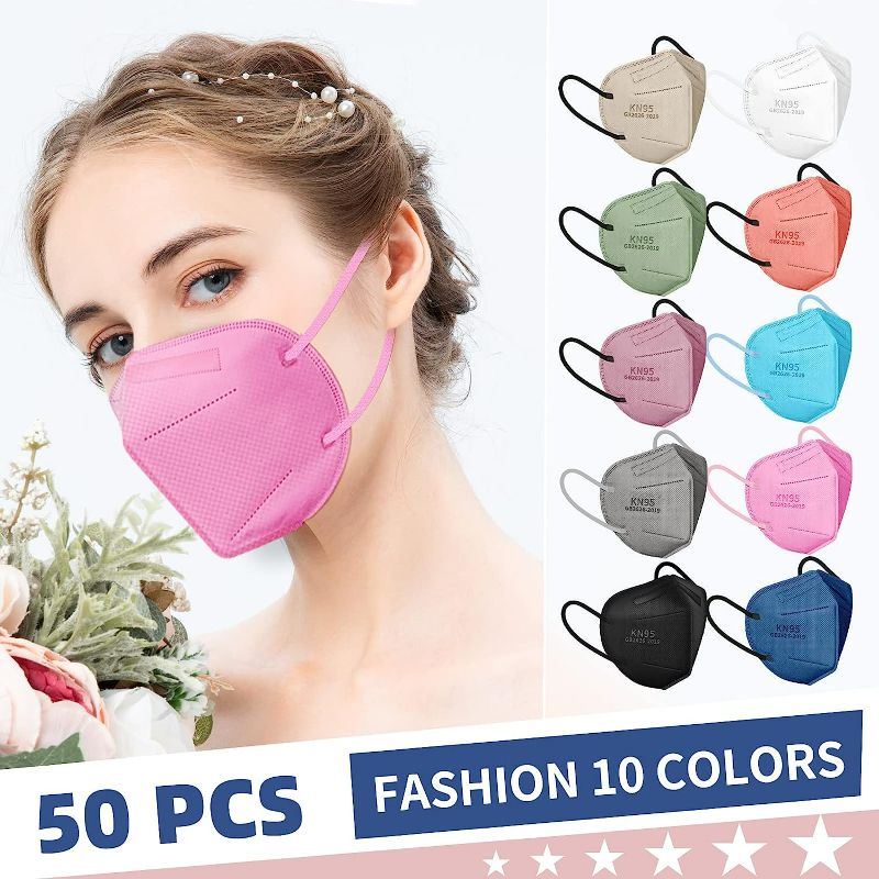 Photo 1 of  KN95 Face Masks 50 Pack Assorted Colors