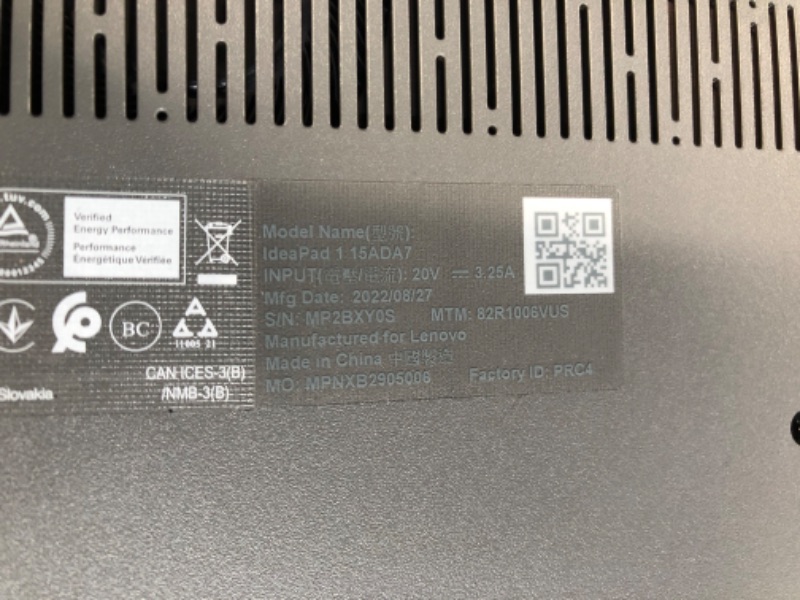 Photo 4 of *GOOD CONDITION* Lenovo IdeaPad 1 15.6" HD Laptop, Cloud Grey 
