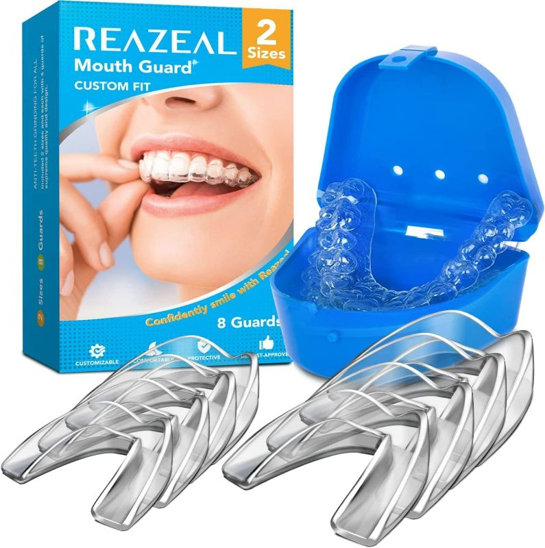 Photo 1 of *BRAND NEW* Reazeal Mouth Guard for Clenching Teeth at Night, Sport Athletic, Whitening Tray 4 Guards 