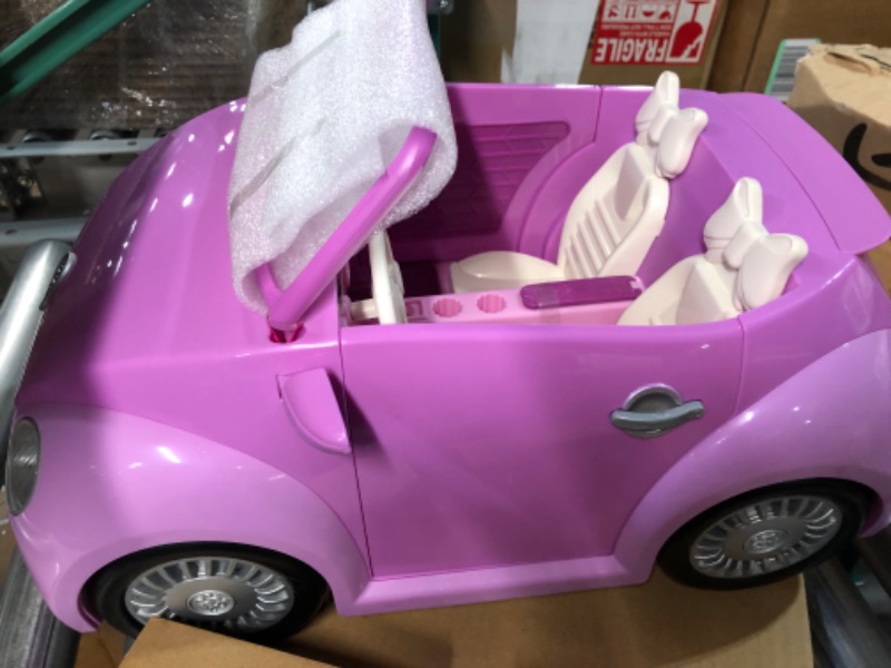 Photo 2 of Glitter Girls – Purple Convertible Car & 14-inch Poseable Doll Candice – Rolling Wheels