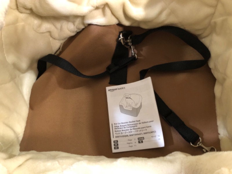 Photo 1 of Amazon Basics Pet Car Booster Bucket Seat Tan Large