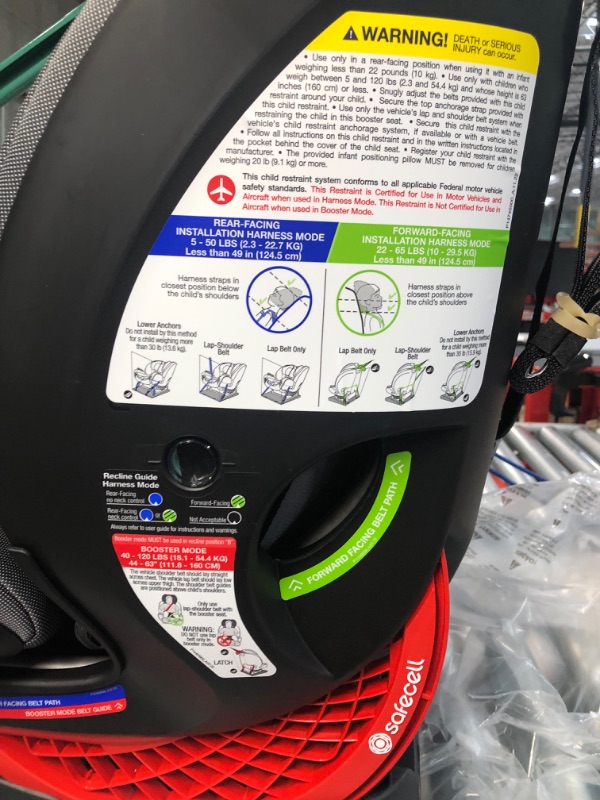 Photo 2 of *USED/SEE NOTES** Britax One4Life ClickTight All-in-One Car Seat – 10 Years of Use – Infant, Convertible, Booster – 5 to 120 pounds - SafeWash Fabric, Drift Drift [New Version]