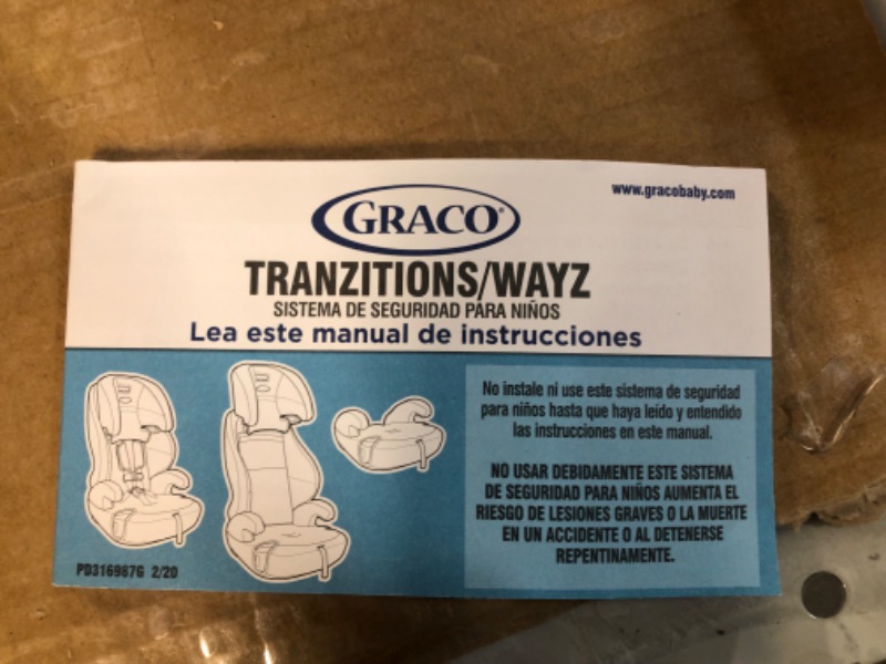 Photo 2 of Graco Tranzitions 3 in 1 Harness Booster Seat, Proof Tranzitions Black