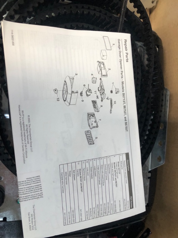Photo 2 of *PARTS ONLY* 3/4 HP LED Video Quiet Belt Drive Smart Garage Door Opener with Integrated Camera
