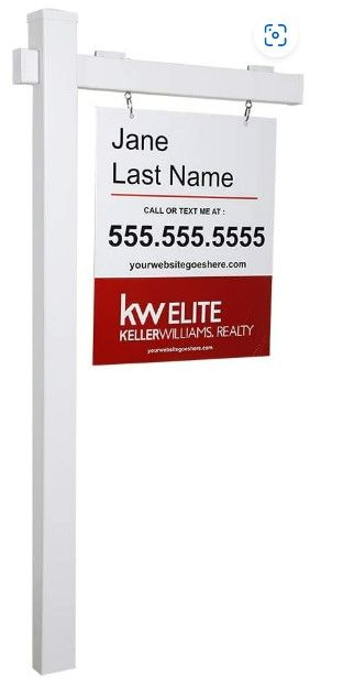 Photo 1 of kdgarden Vinyl PVC Real Estate Sign Post 6ft. Tall (4"x 4"x 72")