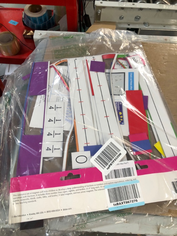 Photo 1 of Didax Educational Resources 211024 Magnetic Fraction# Line Set, Multi