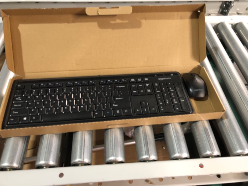 Photo 1 of UNABLE TO TEST** Amazon Basics Wireless Computer Keyboard and Mouse Combo - Quiet and Compact - US Layout (QWERTY)