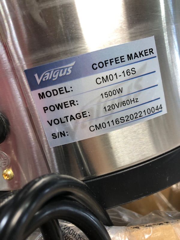 Photo 3 of *BRAND NEW* Valgus Commercial Grade Stainless Steel 55-Cup 8L Coffee Urn 