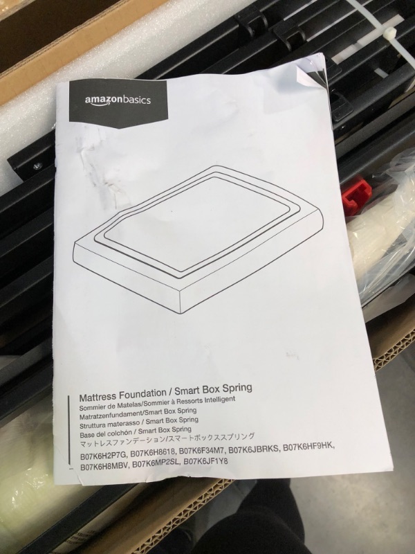 Photo 2 of **MINOR SCUFFS, SEE NOTES** Amazon Basics Smart Box Spring Bed Base, 9-Inch Mattress Foundation - Full Size