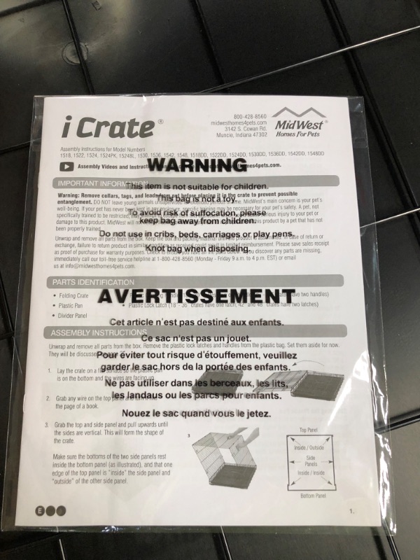 Photo 3 of **SLIGHT SCUFFING: SEE NOTES** MidWest Homes for Pets Newly Enhanced Single & Double Door iCrate Dog Crate