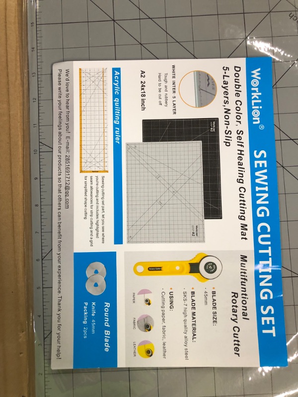 Photo 2 of **NEW: SEE NOTES, MISSING PIECES** WORKLION Rotary Cutting Mat Set