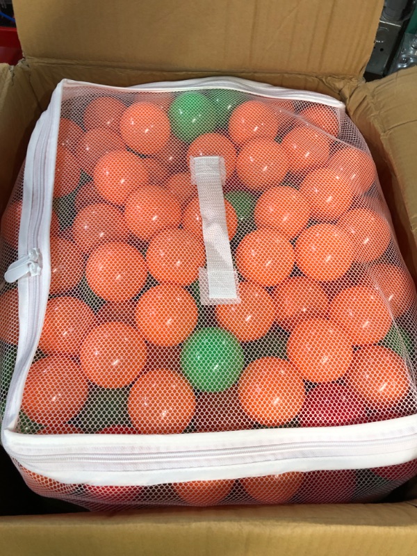 Photo 2 of Amazon Basics BPA Free Crush-Proof Plastic Ball Pit Balls with Storage Bag