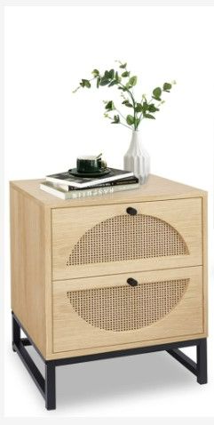 Photo 2 of **USED** AWQM Rattan Nightstand (Set of 2)