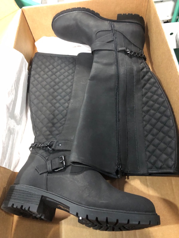 Photo 2 of Luoika Women's Extra Wide Calf Knee High Boots, Wide Width Tall Boots for Women.