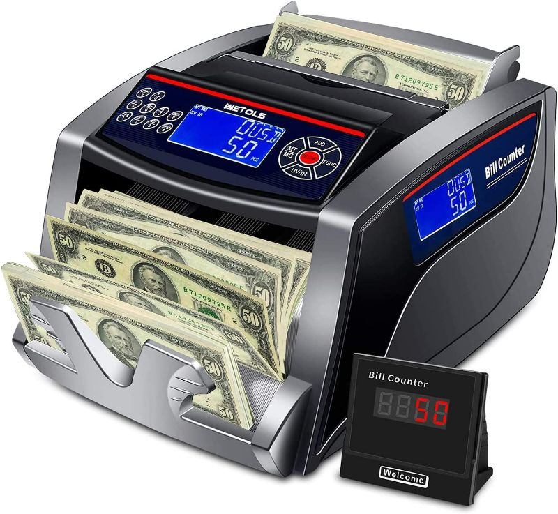 Photo 1 of WETOLS Money Counter Machine with 3 Screens