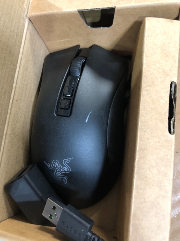 Photo 2 of Razer DeathAdder V2 Pro Wireless Gaming Mouse: 20K DPI Optical Sensor - 3X Faster Than Mechanical Optical Switch - Chroma RGB Lighting - 70 Hr Battery Life - 8 Programmable Buttons - Classic Black