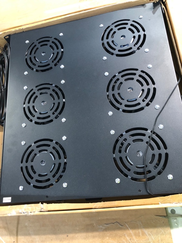 Photo 1 of ARES VISION 6 Cooling Fans for 19'' Wide Standard Server Cabinet/Rack with Thermostat Gauge(6 Fans w/Temp Sensor)