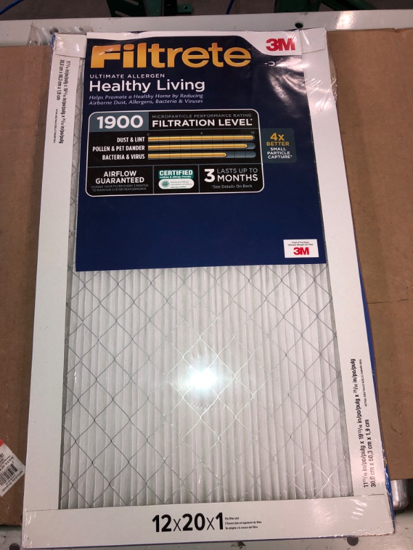Photo 1 of  AC Furnace Air Filter, MPR 1900, Healthy Living Ultimate Allergen, 2 Count
