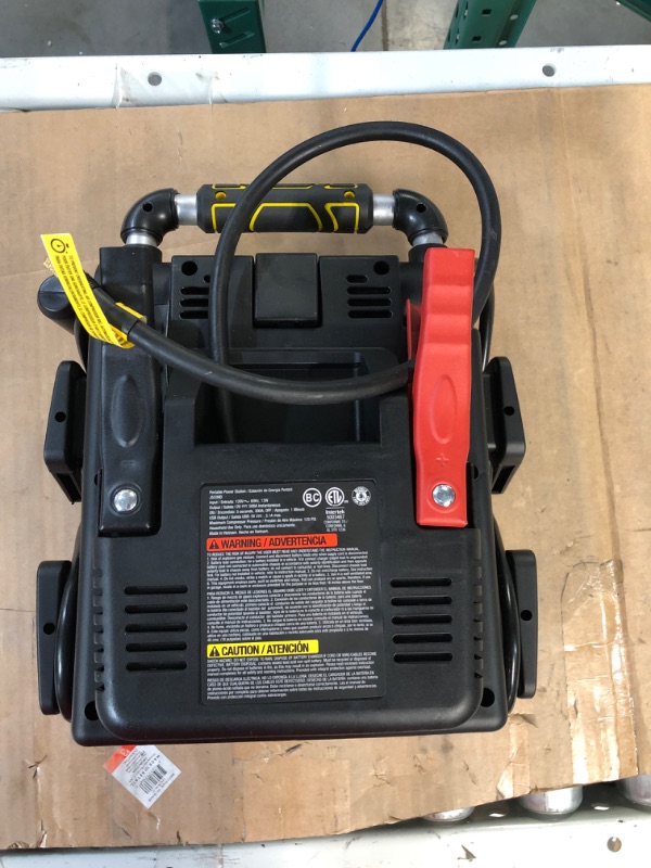 Photo 3 of STANLEY J5C09D Digital Portable Power Station Jump Starter: 1200 Peak/600 Instant Amps, 120 PSI Air Compressor, 3.1A USB Ports, Battery Clamps 1,200 Peak Amps