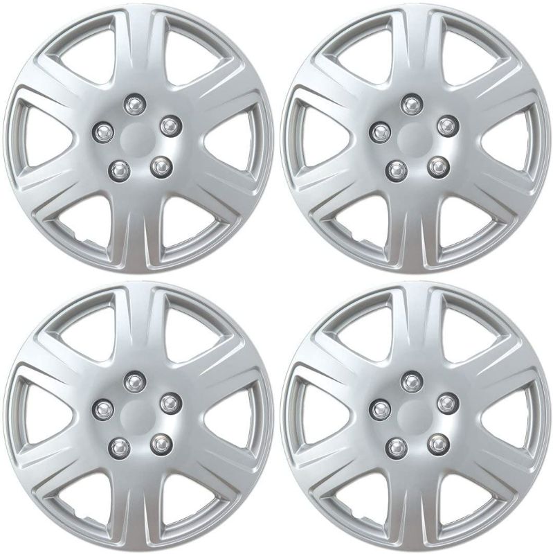 Photo 1 of BDK HK993 Silver 15" Hubcaps Wheel Covers for Toyota Corolla (15 inch) – Four (4)