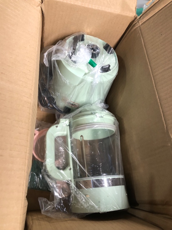 Photo 2 of **USED/PARTS ONLY*** 110V 220V Wall Breaking Machine Automatic Heating Cooking 0.8L Mini Soy Milk Maker Low Noise Juicer Machine Small Blender (Color : 220V green, Size : EU) 