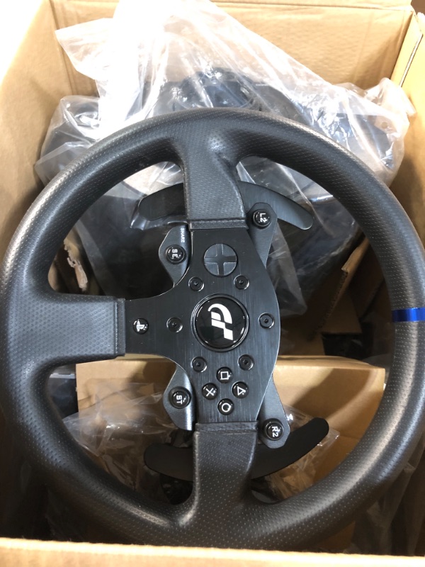 Photo 2 of **MISSING POWERCABLE**
Thrustmaster T300 RS - Gran Turismo Edition Racing Wheel (PS5,PS4,PC) Black Thrustmaster T300RS Gran Turismo Edition Racing Wheel