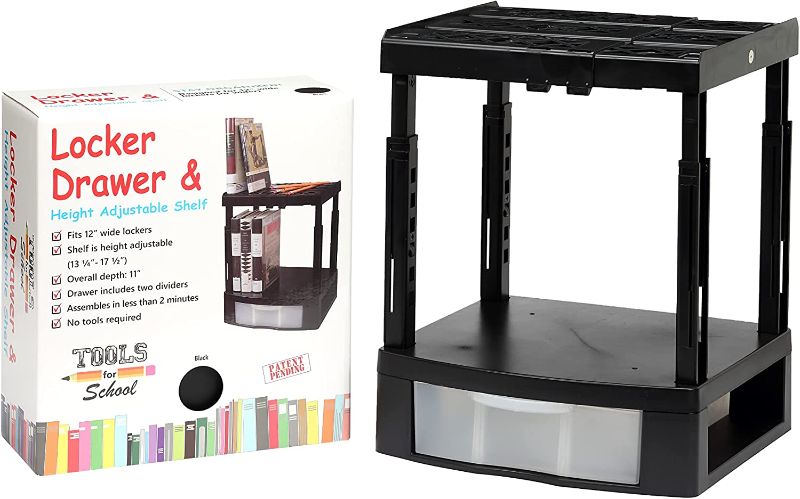 Photo 1 of *USED/SCRATCHED/SEE PICS***Tools for School Locker Drawer and Height Adjustable Shelf