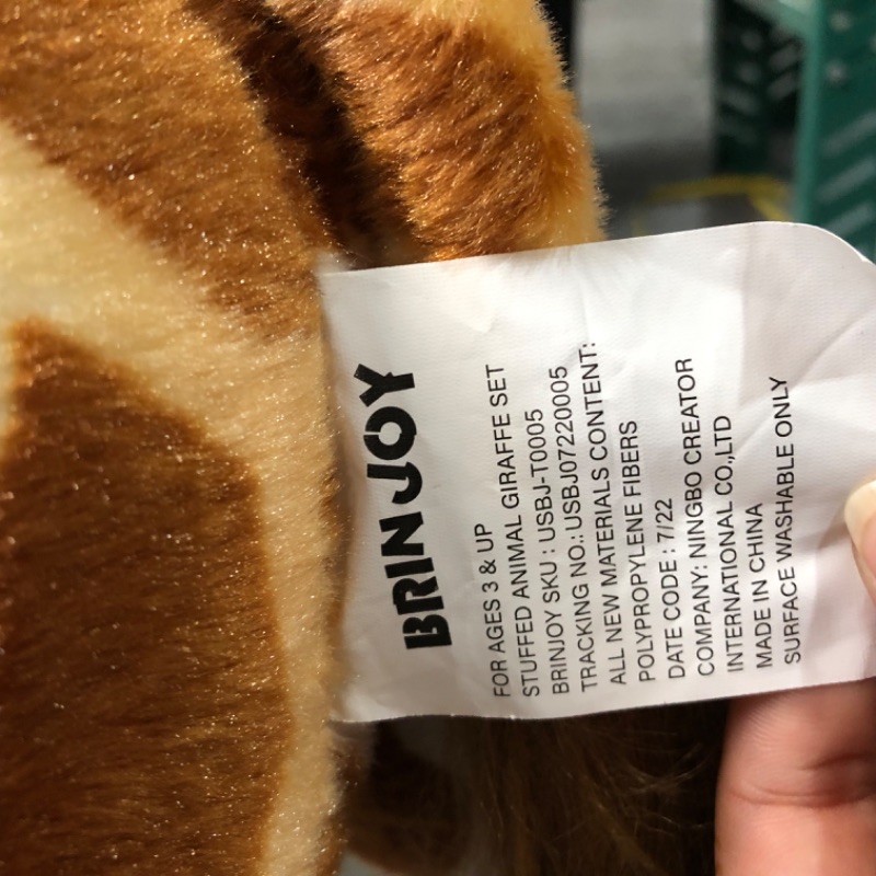 Photo 1 of *USED/SEE NOTES** BRINJOY Giant Giraffe Stuffed Animal Set, 47 Inch Large