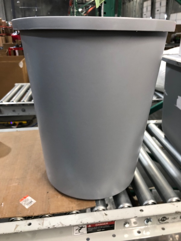 Photo 2 of Round Rubbermaid Waste Receptacle, 11 Gallon, Gray