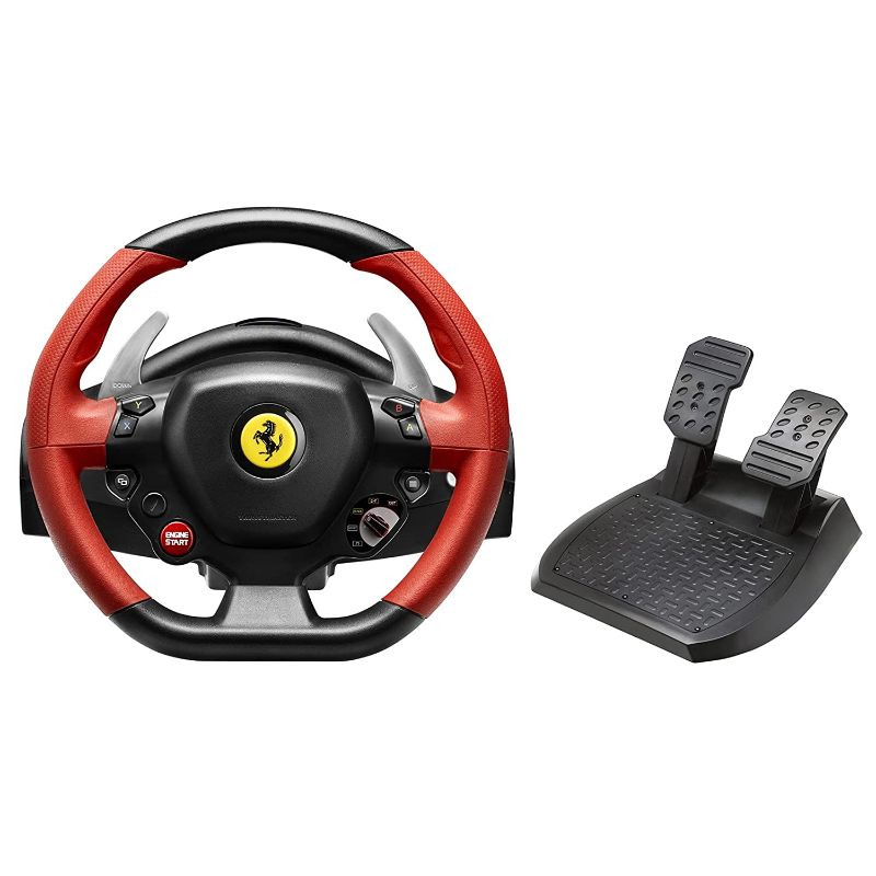 Photo 1 of *USED/SEE NOTES** Thrustmaster Ferrari 458 Spider Racing Wheel & Pedals, Xbox Series X/S & One