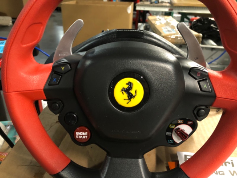 Photo 6 of *USED/SEE NOTES** Thrustmaster Ferrari 458 Spider Racing Wheel & Pedals, Xbox Series X/S & One