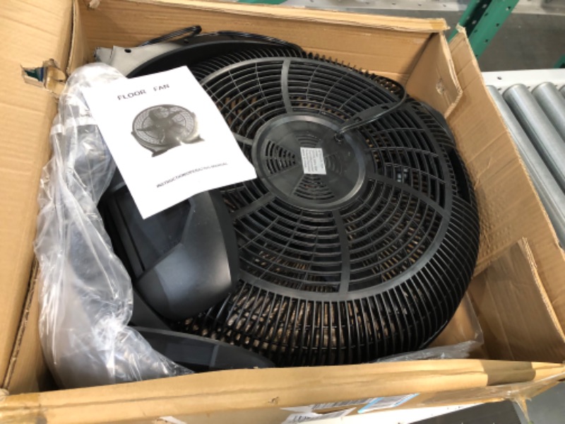 Photo 3 of *USED/SEE NOTES** Simple Deluxe 20 Inch 3-Speed Plastic Floor Fans Outdoor/Indoor, Black 