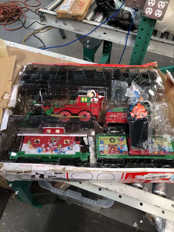 Photo 2 of *USED/SEE NOTES** Lionel Disney Mickey Mouse Express battery-powered Train Set with Remote + 12-Piece Straight Track Expansion Pack