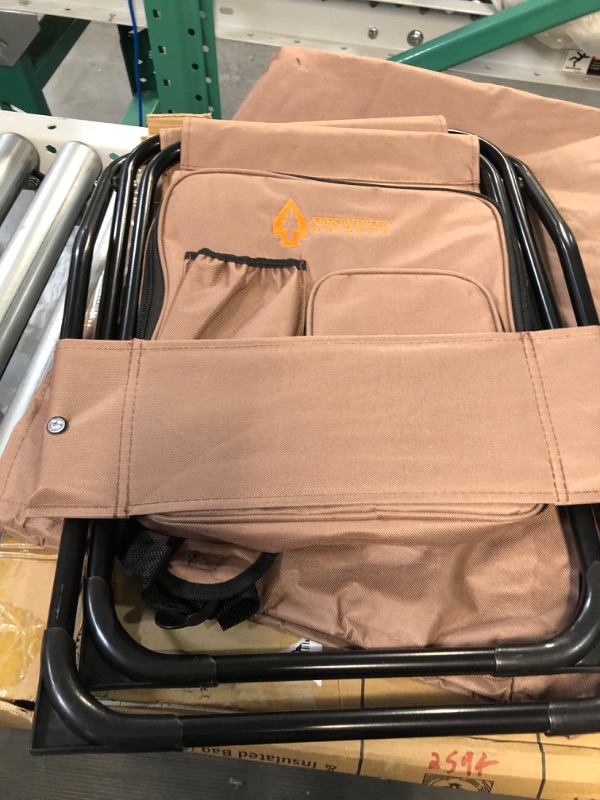 Photo 5 of **USED/SEE NOTES** ARROWHEAD OUTDOOR Multi-Function 3-in-1 Compact Camp Chair: Backpack, Stool & Insulated Cooler,  Antler Tan