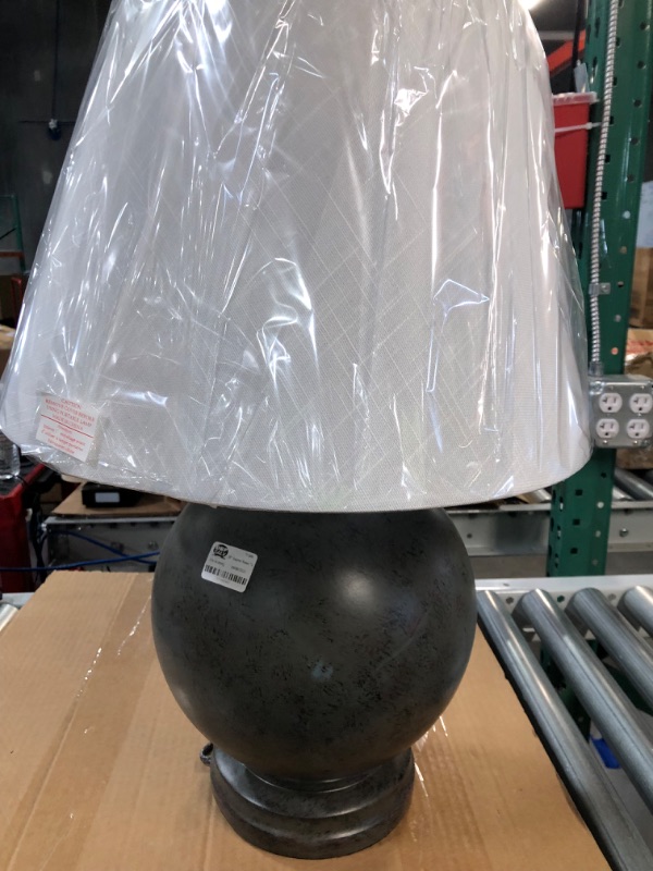 Photo 2 of  Sophie 26" Resin LED Table Lamp , Dark Gray
