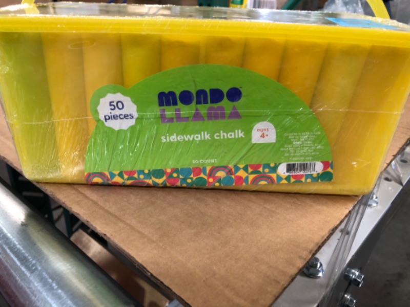 Photo 2 of 50ct Sidewalk Chalk Set Yellow Box - Mondo Llama