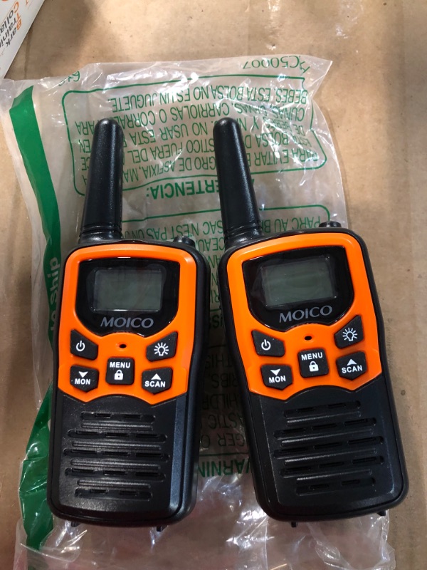 Photo 2 of Walkie Talkies, MOICO Long Range Walkie Talkies (Orange 2 Pack)