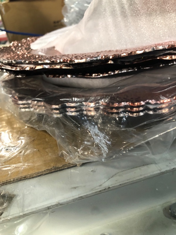 Photo 3 of  Pink Rose Gold Charger Plates 6pck