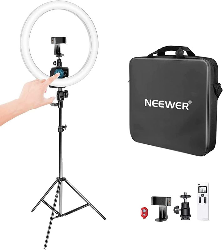 Photo 1 of Neewer Advanced 16-inch LED Ring Light Support Manual Touch Control