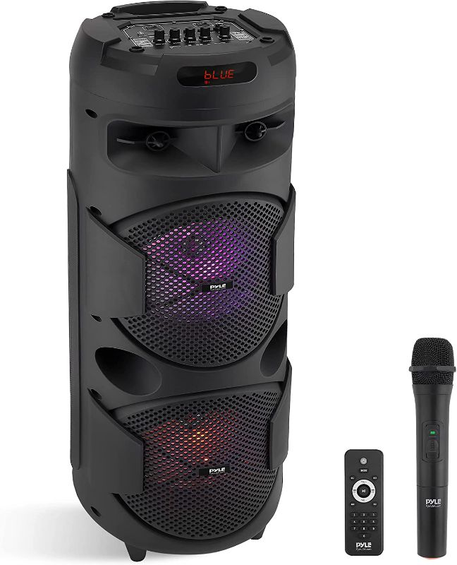 Photo 1 of Pyle Portable Bluetooth PA Speaker-300W Dual 8" Rechargeable