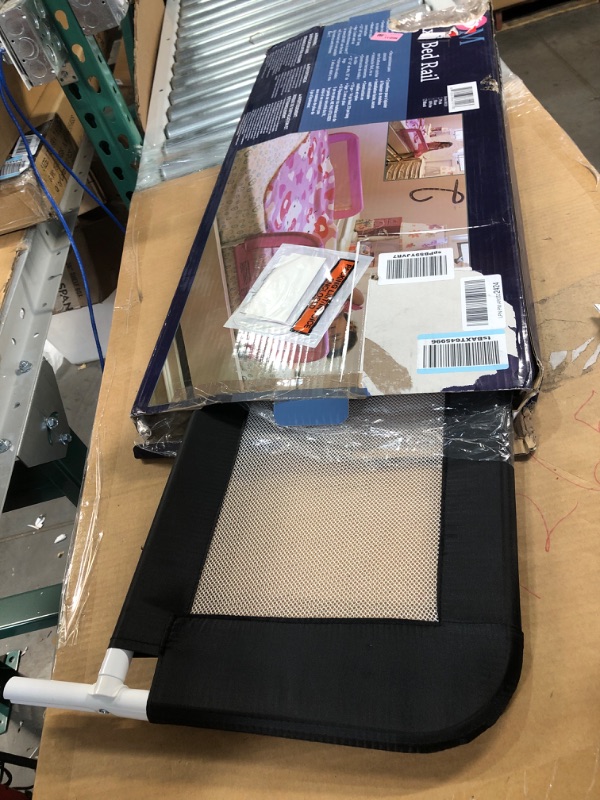 Photo 1 of Dream On Me Lightweight Mesh Security Adjustable Bed Rail with Breathable Mesh Fabric in Black