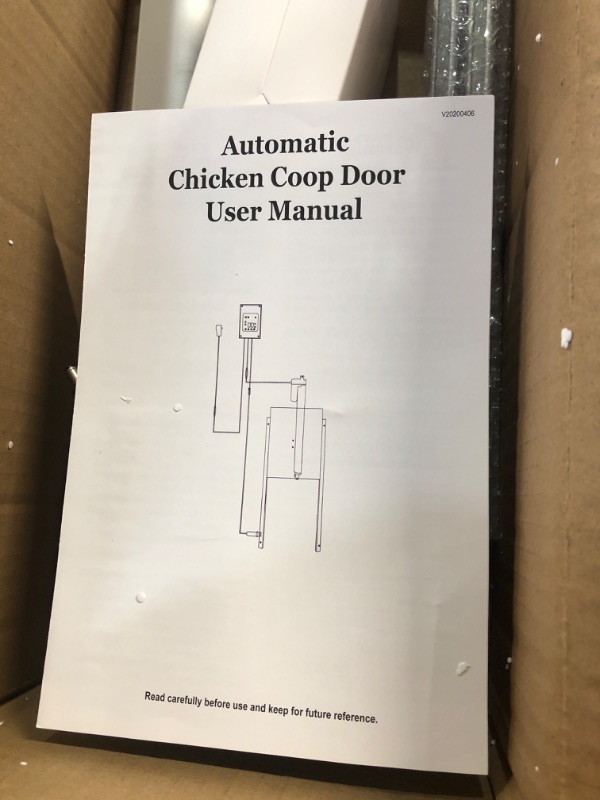 Photo 3 of **MISSING CONTROLLER HUB**
JVR Automatic Chicken Door Coop Opener Kit with Safety Mechanism