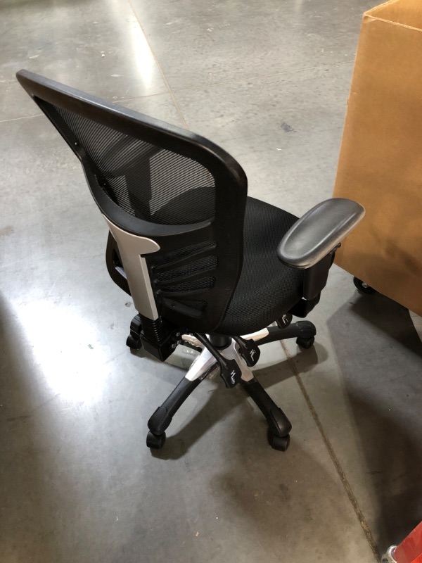 Photo 3 of (preassembled) (like new) Flash Furniture Mid-Back Black Mesh Multifunction Executive Swivel Ergonomic Office Chair