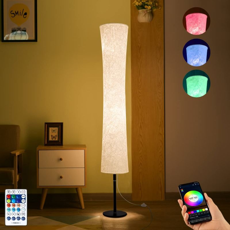 Photo 1 of BLUEYE Floor Lamp,RGBCW 2700K-6500K,APP & Remote&Smart Voice Control, 2 X 60W Equivalent