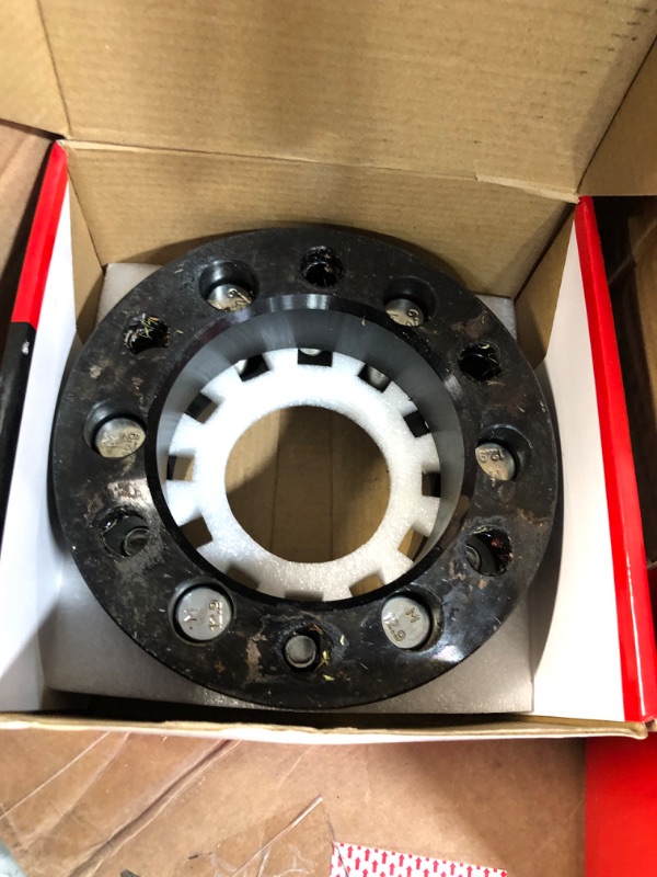 Photo 2 of YIZBAP 6x5.5 to 6x135 Wheel Adapters for Wheel on Silverado Tahoe Suburban Yukon Sierra, 1.5 inch 6x139.7mm to 6x135mm Wheel adapters 108mm Hub bore with 14x1.5 Thread Pitch.