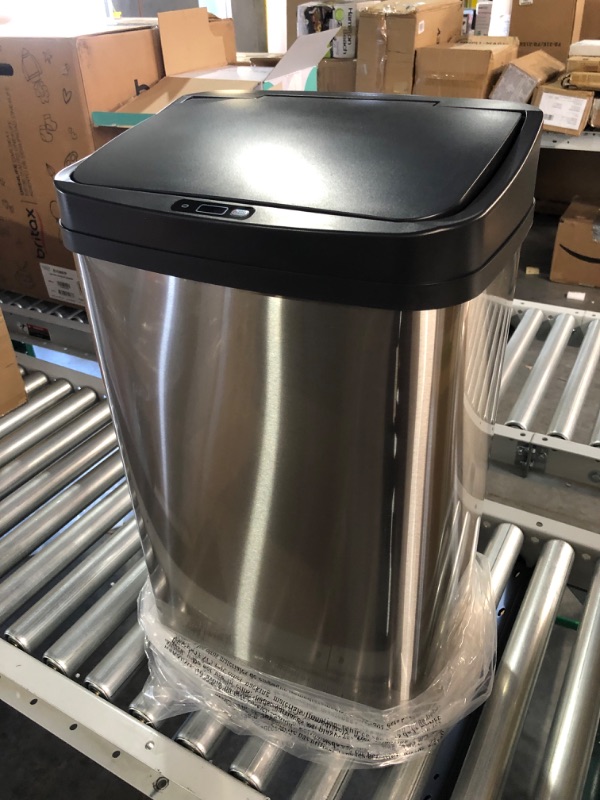 Photo 3 of **SEE NOTES** NINESTARS DZT-50-28 Automatic Touchless Trash Can, 13 Gal