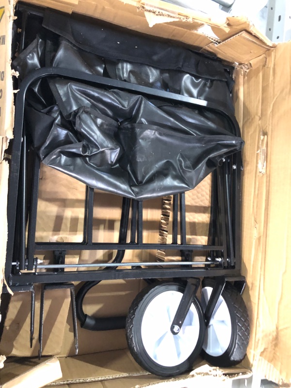 Photo 3 of **USED**MISSING WHEELS**MacSports Collapsible Folding Outdoor Utility Wagon, Black Black Wagon