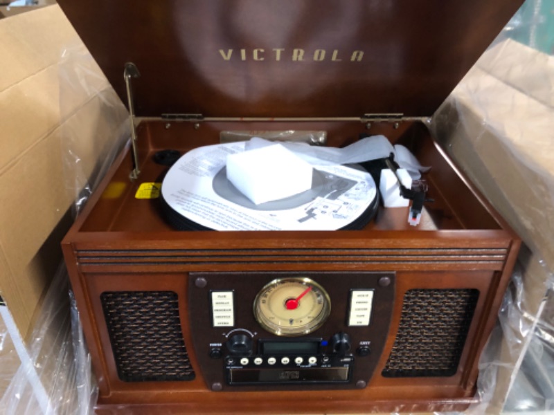 Photo 3 of Victrola 8-in-1 Bluetooth Record Player & Multimedia Center- Espresso