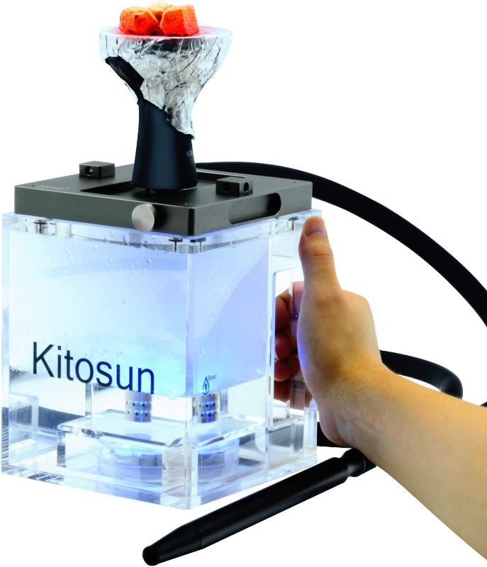 Photo 1 of *SEE NOTES* Hookah Set Kitosun Portable CubePlus Acrylic Hookah with Handle Silicone Hookah Hose Hookah Bowl Stainless Steel Downstem 