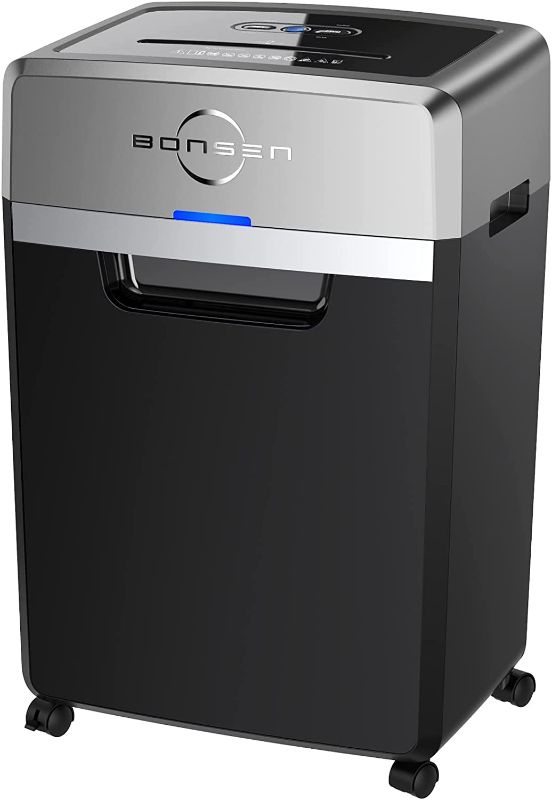 Photo 1 of *FOR PARTS* BONSEN Heavy Duty Paper Shredder, 24-Sheet Cross-Cut Shredder, 40-Min Continuous Running Time